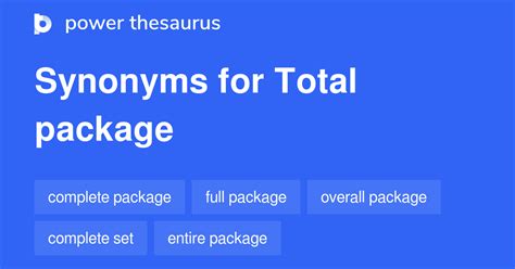 total package synonym|synonym for complete package.